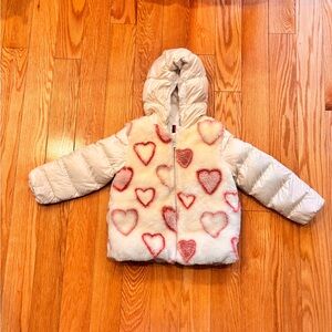 Moncler Cozy Heart Print Hooded Jacket